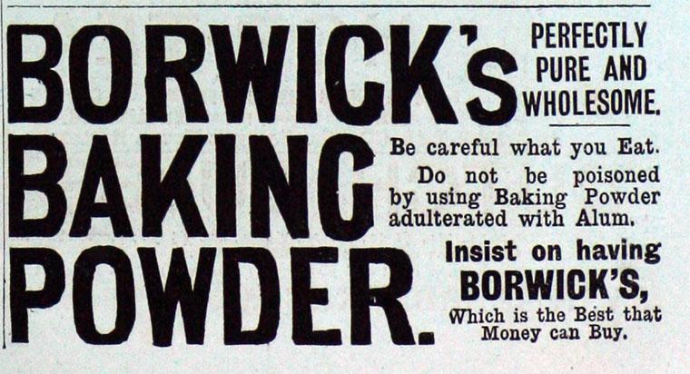 1892 Borwick's press advertisement