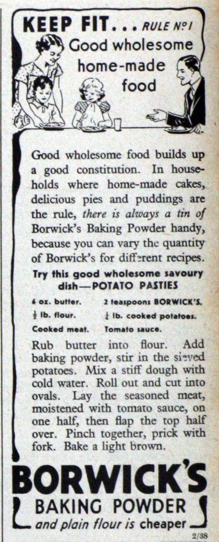 1938 Borwick's advertisement