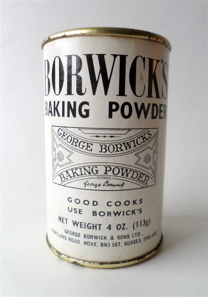 1950s Borwick's four-ounce tin from George Borwick & Sons Ltd, Hove, Sussex